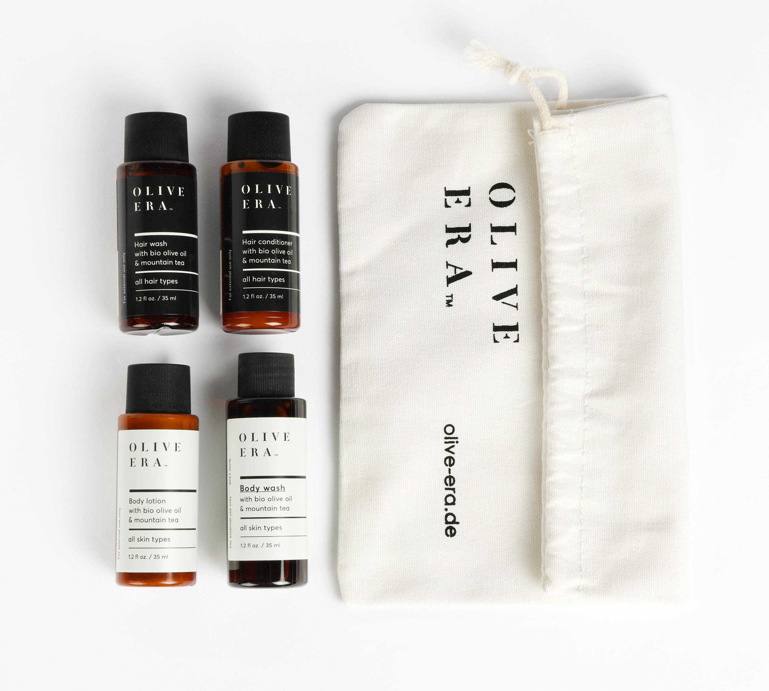 Olive Era Travel Sets | Mandarine & Mountain Tea | 4x35ml / 4x50ml