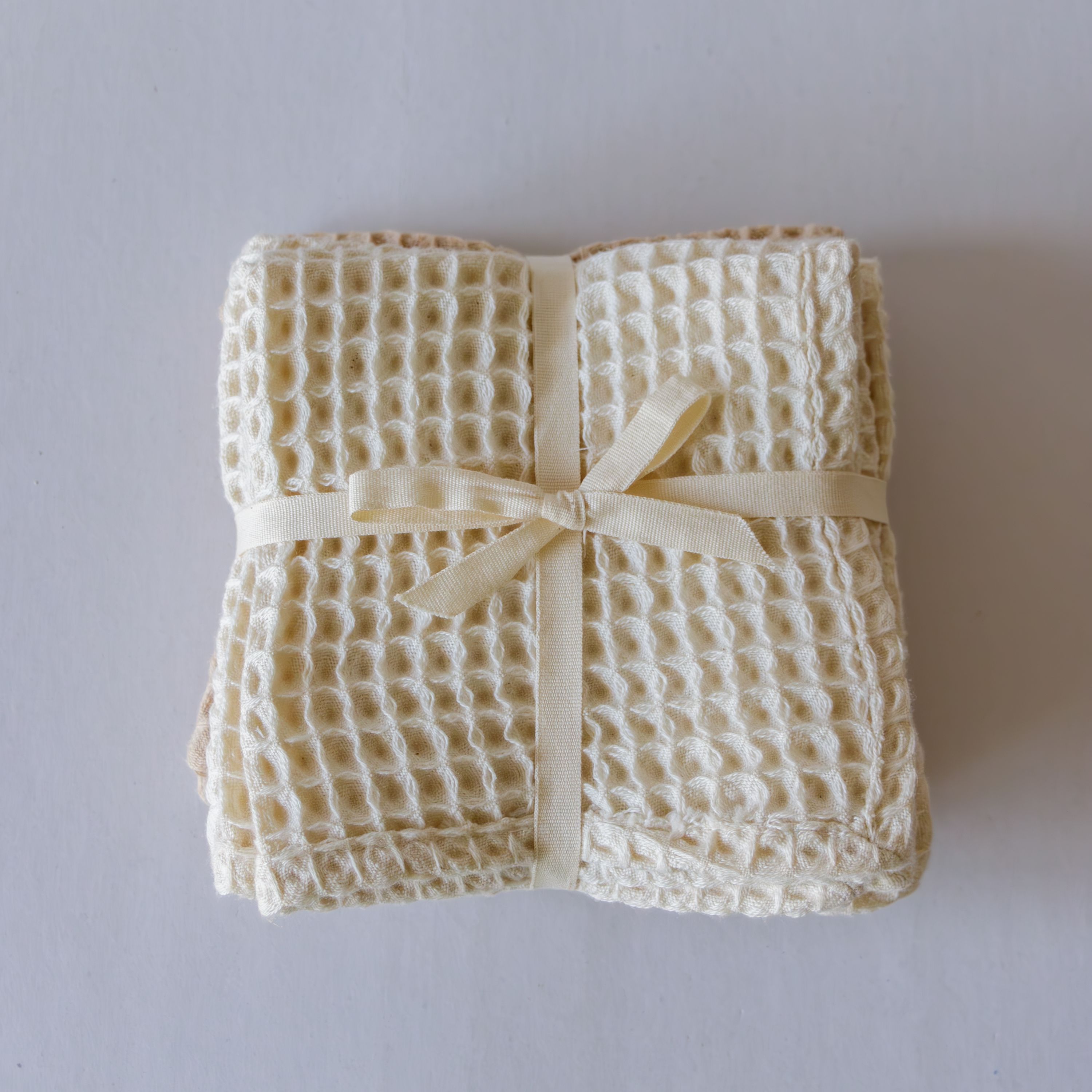 Baumwoll Gästetücher Waffelpique (4er Set)