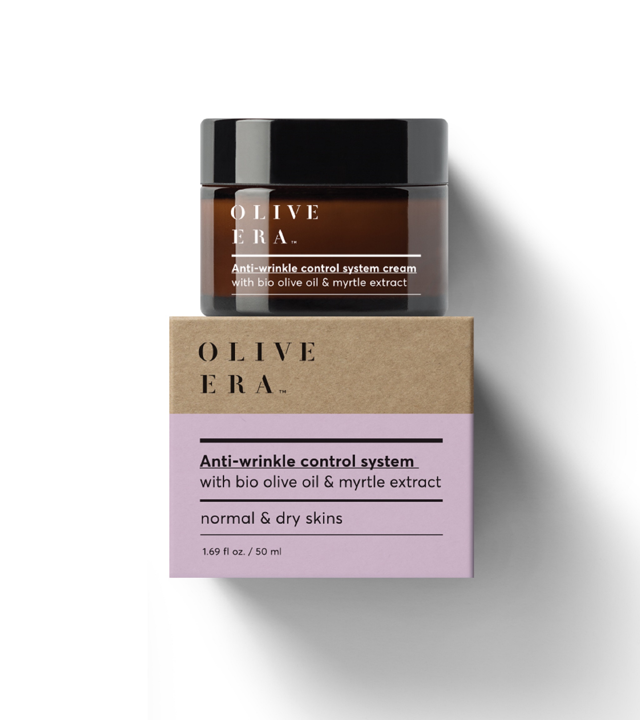 Olive Era Anti-Wrinkle Creme Tiegel & lila Box